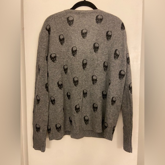 Skull Cashmere Gray Skull Jolie Sweater Size Small - Picture 3 of 6